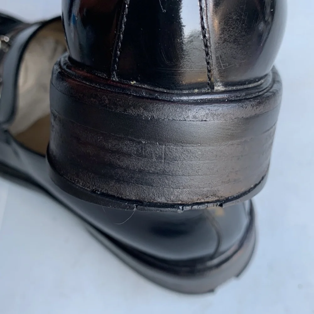 Gucci Horsebit Loafers Womens 8B Black Leather Block Heel Slip‎ On Italy Classic - Picture 17 of 17